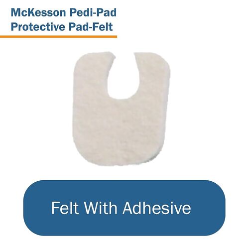McKesson Protective Foot Pads - Felt, Adhesive, White - Size 105, 1/8 in, 100 Count in Saudi Arabia