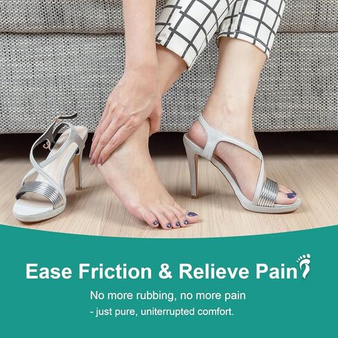 موليسكين للبثور، حشوة موليسكين اللاصقة، وسادات موليسكين للأحذية، وأصابع القدم، والكعب | منع ظهور البثور وتقليل الاحتكاك - 20 ورقة (إجمالي 40 قطعة) in Kuwait