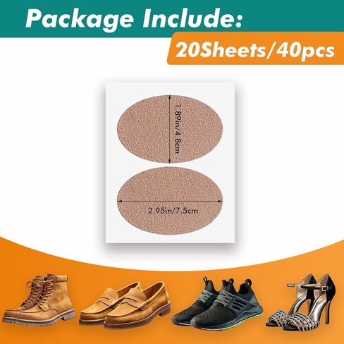 موليسكين للبثور، حشوة موليسكين اللاصقة، وسادات موليسكين للأحذية، وأصابع القدم، والكعب | منع ظهور البثور وتقليل الاحتكاك - 20 ورقة (إجمالي 40 قطعة) in Kuwait