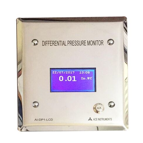 Digital Differential Pressure Indicator Negative Room Pressure Monitor (Ranges:-180 to 180 Pascals) Isolation Room Pressure Monitor Pharma Clean Room Monitor AI-DP1-LCD in Kuwait