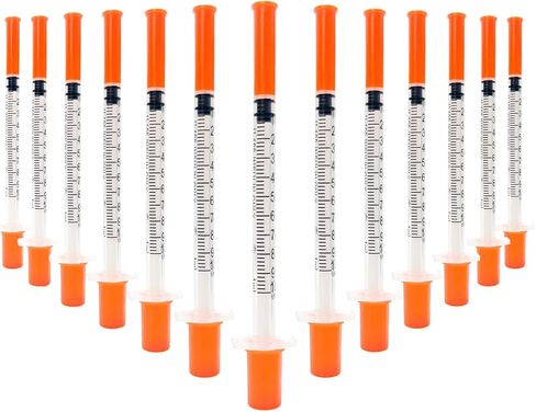 محاقن بإبرة، 30 عبوة U-100 1 مل 30 جرام 5/16 بوصة (8 مم) حقنة للاستعمال مرة واحدة، مستلزمات المختبر مغلفة بشكل فردي in Kuwait