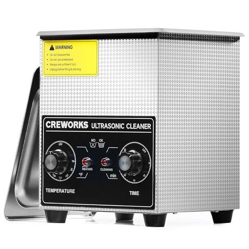 CREWORKS 15L Ultrasonic Cleaner with Knob, Total 760W Professional Industrial Auto Cleaning Machine for Carburetor Repairing Tools Parts Instrument, 40kHz Digital Sonic Cavitation Cleaner with Heater in Saudi Arabia