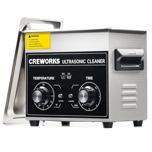 CREWORKS 15L Ultrasonic Cleaner with Knob, Total 760W Professional Industrial Auto Cleaning Machine for Carburetor Repairing Tools Parts Instrument, 40kHz Digital Sonic Cavitation Cleaner with Heater in Saudi Arabia