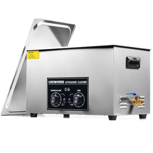 CREWORKS 15L Ultrasonic Cleaner with Knob, Total 760W Professional Industrial Auto Cleaning Machine for Carburetor Repairing Tools Parts Instrument, 40kHz Digital Sonic Cavitation Cleaner with Heater in Saudi Arabia