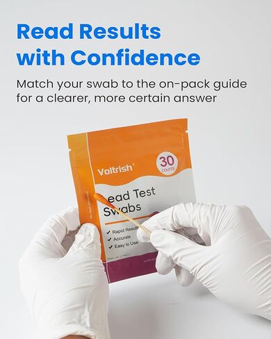 30 PCS Lead Test Kit for Dishes, Premium Water Activated at-Home Lead Testing Swabs, Fast & Accurate Detection for Dishes, Ceramics, Paint,Toys & Jewelry in Kuwait