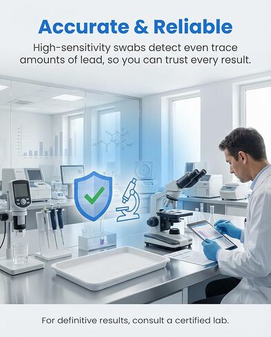 30 PCS Lead Test Kit for Dishes, Premium Water Activated at-Home Lead Testing Swabs, Fast & Accurate Detection for Dishes, Ceramics, Paint,Toys & Jewelry in Kuwait