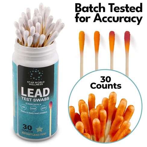 Lead Test Kit, 30 Units, Lead Paint Test Kit, Lead Test Swabs for Instant Lead Detection – Home Use on All Surfaces: Painted, Dishes, Toys, Jewelry, Metal, Ceramics, Wood. in Kuwait