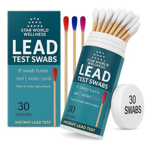 Lead Test Kit, 30 Units, Lead Paint Test Kit, Lead Test Swabs for Instant Lead Detection – Home Use on All Surfaces: Painted, Dishes, Toys, Jewelry, Metal, Ceramics, Wood. in Kuwait