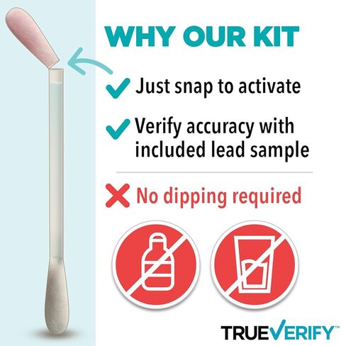 Lead Test Kit for Paint, Metal, Dishes, and Ceramics – 30 Instant-Result Lead Testing Swabs with Reagent Liquid, at-Home Lead Detector for Most Surfaces - Lead Sample Included for Confirmation in Kuwait