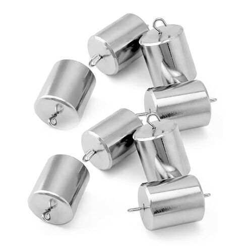 مجموعة أوزان QWORK مزدوجة الخطاف، 8 قطع 200 جرام (0.44 رطل) وزن خطاف مطلي بالكروم، للعمل في مختبر العلوم العامة والفيزياء، مع حقيبة in Kuwait