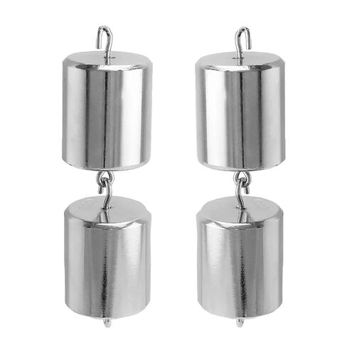 مجموعة أوزان QWORK مزدوجة الخطاف، 8 قطع 200 جرام (0.44 رطل) وزن خطاف مطلي بالكروم، للعمل في مختبر العلوم العامة والفيزياء، مع حقيبة in Kuwait