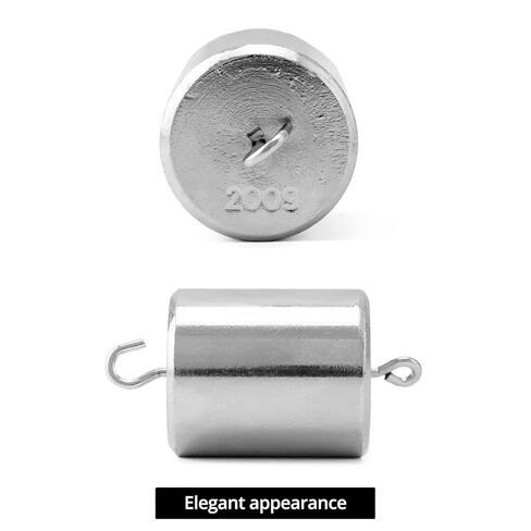 مجموعة أوزان QWORK مزدوجة الخطاف، 8 قطع 200 جرام (0.44 رطل) وزن خطاف مطلي بالكروم، للعمل في مختبر العلوم العامة والفيزياء، مع حقيبة in Kuwait