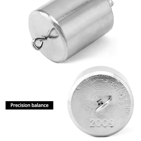 مجموعة أوزان QWORK مزدوجة الخطاف، 8 قطع 200 جرام (0.44 رطل) وزن خطاف مطلي بالكروم، للعمل في مختبر العلوم العامة والفيزياء، مع حقيبة in Kuwait