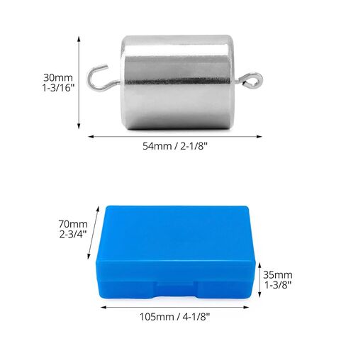 مجموعة أوزان QWORK مزدوجة الخطاف، 8 قطع 200 جرام (0.44 رطل) وزن خطاف مطلي بالكروم، للعمل في مختبر العلوم العامة والفيزياء، مع حقيبة in Kuwait