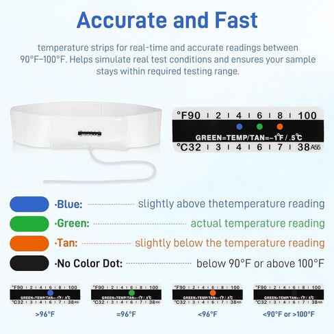 حزام بول مطور مع حقيبة عينات مخفية بوزن 2-4 أونصة، يتضمن 10 شرائط لدرجة الحرارة وقمع واحد، ونظام تخزين قابل لإعادة الاستخدام للمستشفيات والطوارئ والسفر in Kuwait