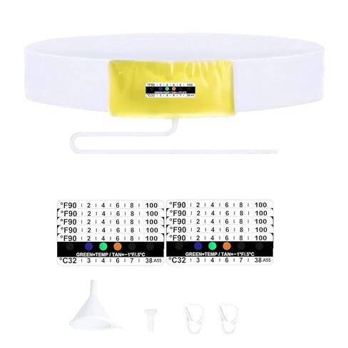 Urine Test Complete Kit with Refillable 2–4 oz Bag, Adjustable Hidden Belt, 10 Temperature Strips & Silicone Funnel, Discreet Reusable Urine Storage System for Lab Testing and Home Practice in Kuwait