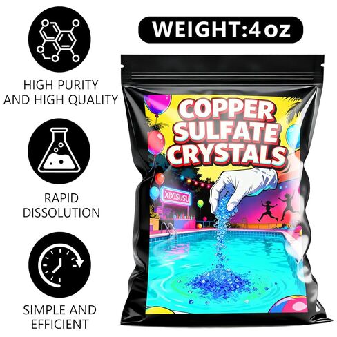 Copper Sulfate Crystals, 99.9% Pure 4 oz Copper Sulfate Powder, Cupric Sulfate, Pentahydrate Crystals, Reagent, Blue Vitriol for Roofs, Pools, Sidewalks in Kuwait