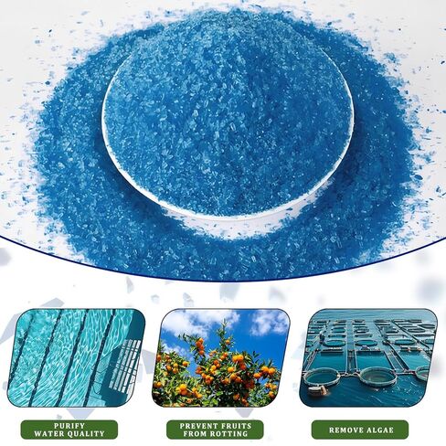 Copper Sulfate Crystals, 99.9% Pure 4 oz Copper Sulfate Powder, Cupric Sulfate, Pentahydrate Crystals, Reagent, Blue Vitriol for Roofs, Pools, Sidewalks in Kuwait