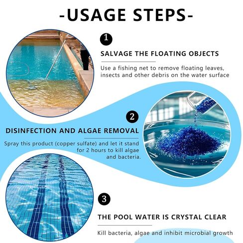 Copper Sulfate Crystals, 99.9% Pure 4 oz Copper Sulfate Powder, Cupric Sulfate, Pentahydrate Crystals, Reagent, Blue Vitriol for Roofs, Pools, Sidewalks in Kuwait