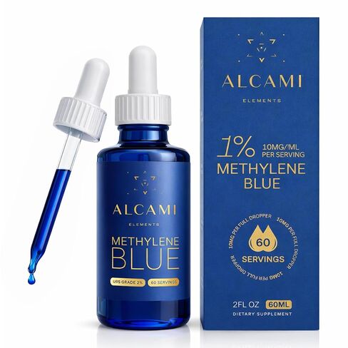 أزرق الميثيلين 99.9% جودة دوائية نقية - يدعم الطاقة والتركيز والوظيفة الإدراكية - تم اختباره بواسطة طرف ثالث، خالي من الفورمالديهايد والمعادن - 1% قطرات بدرجة دستور الأدوية الأمريكي - 60 وجبة in Kuwait