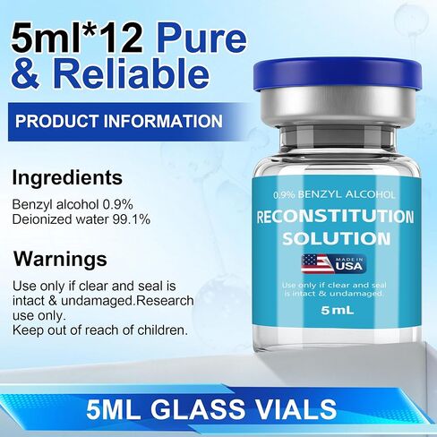 6 عبوات 5 مل |محلول في قوارير زجاجية فاخرة، نظيف للغاية | استخدام البحوث فقط in Kuwait