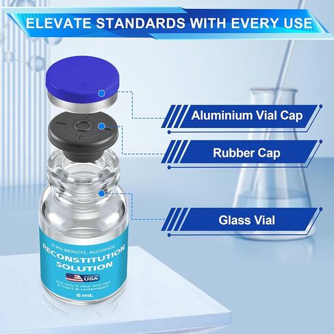 6 عبوات 5 مل |محلول في قوارير زجاجية فاخرة، نظيف للغاية | استخدام البحوث فقط in Kuwait