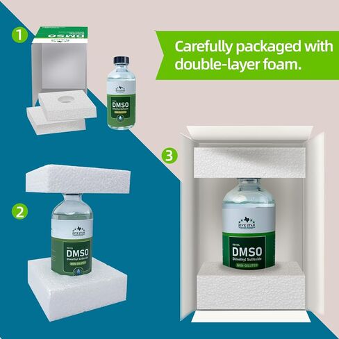 ثنائي ميثيل سلفوكسيد (DMSO) سائل نقي بنسبة 99.95% |8 أونصة. DMSO غير مخفف | غير مخفف وعديم الرائحة، موجود في زجاجة زجاجية فاخرة in Kuwait