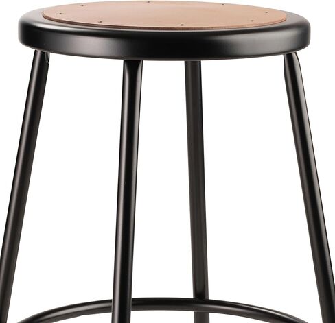 مقعد Pemberly Row مقاس 24 بوصة من المعدن والخشب الحديث عالي التحمل، لمسة نهائية سوداء، مقعد ماسونيت بإطار فولاذي، قاعدة 15 بوصة × 15 بوصة، تصميم متين لغرف الفن، أو مختبرات العلوم، أو الاقتصاد المنزلي، أو الفصول الدراسية في المتجر in Kuwait