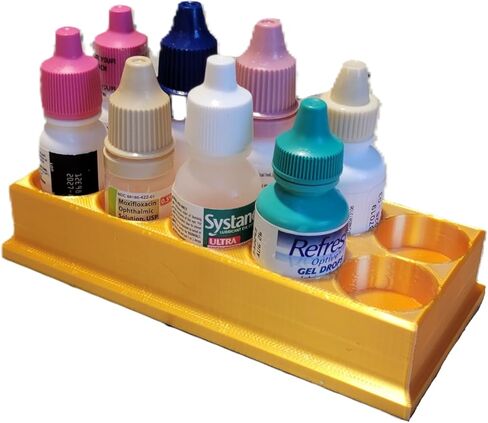 Znet3D Eye Drop Bottles Organizer & Storage – 10-Slot Holder (Black) in Saudi Arabia