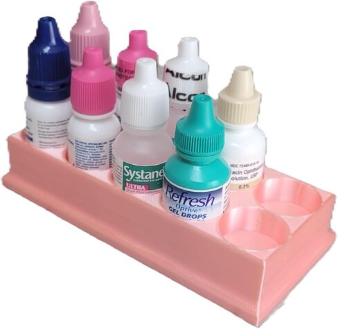 Znet3D Eye Drop Bottles Organizer & Storage – 10-Slot Holder (Black) in Saudi Arabia