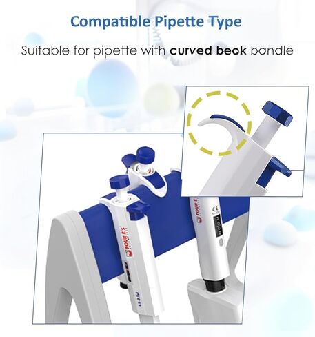 FOUR E'S SCIENTIFIC 2 Pcs Pipette Stand, Lab Pipettor Holder, Plastic Micropipette Rack Hold Up to 7-8 Pipettes (Micro Pipettes Not Included) in Kuwait