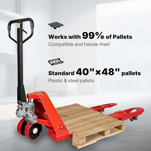 NORTHSKY Standard Manual Pallet Jack, 27" W x 48" L, 5500lbs Capacity for Warehouse, Workshop in Saudi Arabia