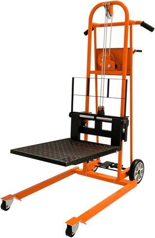 أبولوليفت مكدس ونش رفع المواد، سعة 440 رطلًا، ارتفاع الرفع 35.4 بوصة، شاحنة رافعة البليت اليدوية مع عجلات دوارة ولوحة رفع in Kuwait