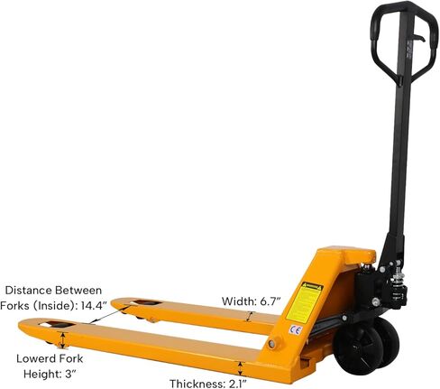 APOLLOLIFT Pallet Jack، سعة 5500 رطل لشاحنة البليت، شاحنات البليت اليدوية القياسية، شاحنات البليت 48 بوصة Lx27 W حجم الشوكة للمستودع، المصنع in Kuwait