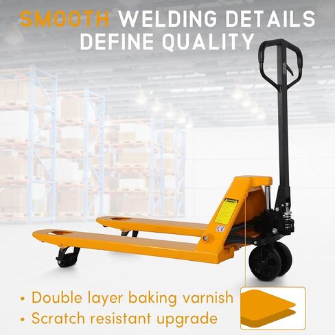 APOLLOLIFT Pallet Jack، سعة 5500 رطل لشاحنة البليت، شاحنات البليت اليدوية القياسية، شاحنات البليت 48 بوصة Lx27 W حجم الشوكة للمستودع، المصنع in Kuwait