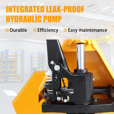 شاحنة رافعة البليت APOLLOLIFT، سعة 5500 رطل، 27 بوصة عرض × 48 بوصة طول، شوكة يدوية قياسية لشاحنة البليت لعجلات المستودعات من النايلون in Kuwait