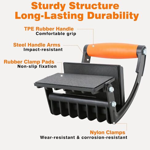 حامل لوحة يد واحدة، 2 حزمة أداة رفع المشبك 200 رطل مع نطاق قبضة 0-1 بوصة، مقابض غير قابلة للانزلاق للجدران الجافة، الخشب الرقائقي، MDF، سلع ألواح OSB in Kuwait