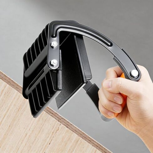 حامل لوحة يد واحدة، 2 حزمة أداة رفع المشبك 200 رطل مع نطاق قبضة 0-1 بوصة، مقابض غير قابلة للانزلاق للجدران الجافة، الخشب الرقائقي، MDF، سلع ألواح OSB in Kuwait