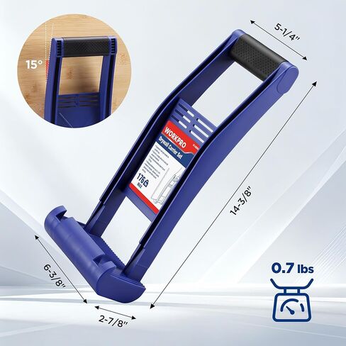 WORKPRO Drywall Carrier, 2 Pack Plywood Carrier Tool with 176 lbs Load Capacity, Heavy Duty Lift and Carry Panel Mover Tool, Easy to Carry Drywall, Plywood, Glass Boards, Plasterboard in Saudi Arabia