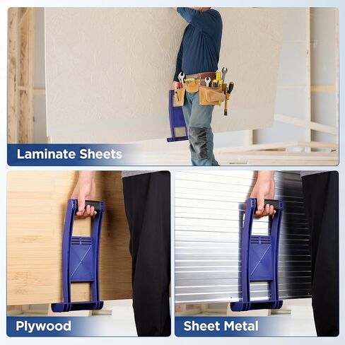 WORKPRO Drywall Carrier, 2 Pack Plywood Carrier Tool with 176 lbs Load Capacity, Heavy Duty Lift and Carry Panel Mover Tool, Easy to Carry Drywall, Plywood, Glass Boards, Plasterboard in Saudi Arabia