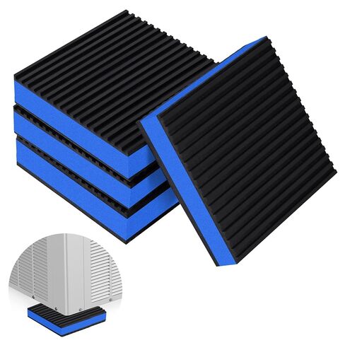 ToLanbbt 4 Pack Anti Vibration Pads for Washing Machine 4"x4", 7/8"T EVA Mechanical Damping Vibrating Sound Isolation Pad Rubber Isolator Mat for Compressor, Air Conditioner, Washer, Dryer, Treadmill in Kuwait