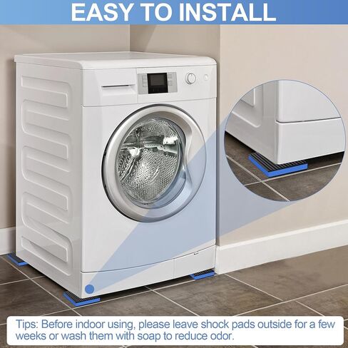 ToLanbbt 4 Pack Anti Vibration Pads for Washing Machine 4"x4", 7/8"T EVA Mechanical Damping Vibrating Sound Isolation Pad Rubber Isolator Mat for Compressor, Air Conditioner, Washer, Dryer, Treadmill in Kuwait