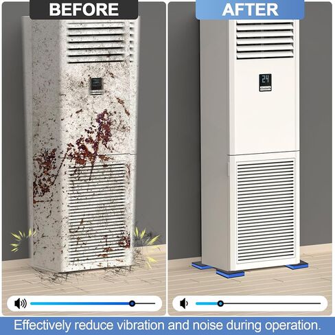 ToLanbbt 4 Pack Anti Vibration Pads for Washing Machine 4"x4", 7/8"T EVA Mechanical Damping Vibrating Sound Isolation Pad Rubber Isolator Mat for Compressor, Air Conditioner, Washer, Dryer, Treadmill in Kuwait