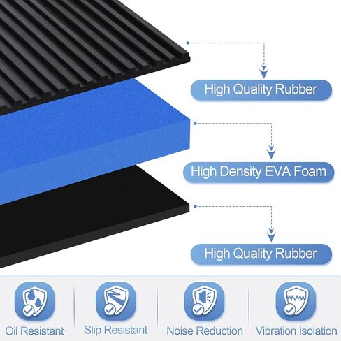 ToLanbbt 4 Pack Anti Vibration Pads for Washing Machine 4"x4", 7/8"T EVA Mechanical Damping Vibrating Sound Isolation Pad Rubber Isolator Mat for Compressor, Air Conditioner, Washer, Dryer, Treadmill in Kuwait