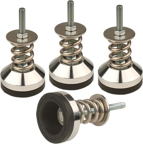 Split Type Heavy-Duty Spring Isolator, Floor Standing Isolator Base, Diameter 1.97" Dia Base,Leveling Screw Leg M8 Thread, 1350 Lb Capacity (D60-M8-H80,4Pcs) in Saudi Arabia
