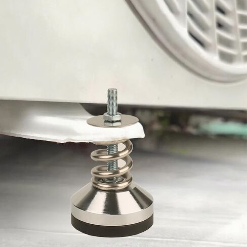Split Type Heavy-Duty Spring Isolator, Floor Standing Isolator Base, Diameter 1.97" Dia Base,Leveling Screw Leg M8 Thread, 1350 Lb Capacity (D60-M8-H80,4Pcs) in Saudi Arabia