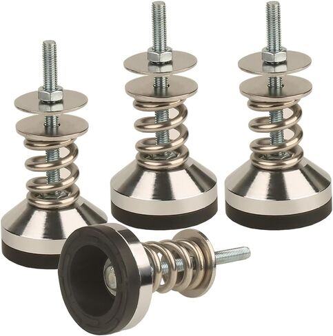 Split Type Heavy-Duty Spring Isolator, Floor Standing Isolator Base, Diameter 1.97" Dia Base,Leveling Screw Leg M8 Thread, 1350 Lb Capacity (D60-M8-H80,4Pcs) in Saudi Arabia