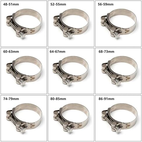 Stainless steel strengthens the clamp hose clamp Circular air water pipe Fuel hose clips of water pipe fasteners clamps(68-73mm) in Saudi Arabia