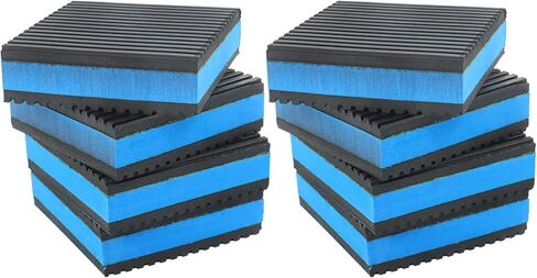 findmall 8Pcs Vibration Pads 3" X 3" X 7/8" EVA Rubber Shock Absorbing pad, Heavy Duty Vibration Isolation Pads Fit for Air Compressos Treadmill and Washer Dryer in Saudi Arabia