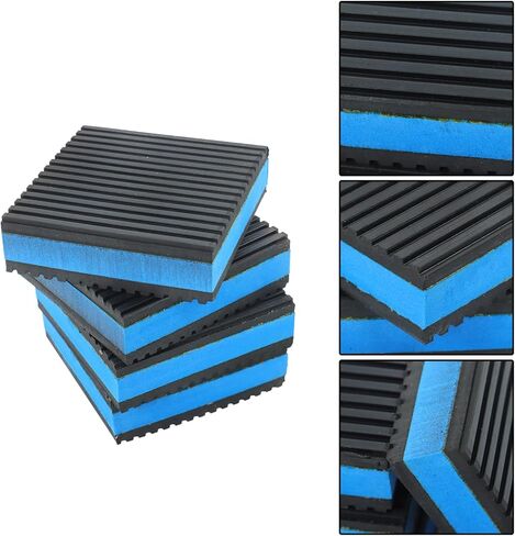 findmall 8Pcs Vibration Pads 3" X 3" X 7/8" EVA Rubber Shock Absorbing pad, Heavy Duty Vibration Isolation Pads Fit for Air Compressos Treadmill and Washer Dryer in Saudi Arabia